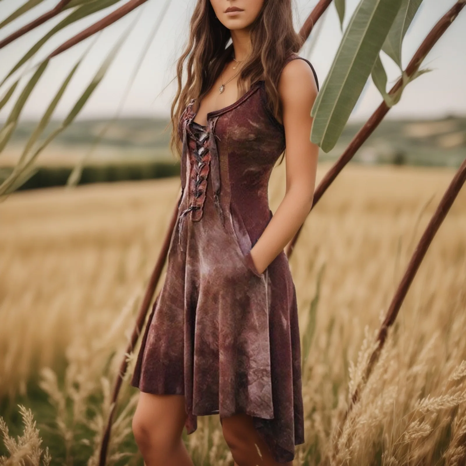 

Женское облегающее платье на бретельках, с принтом