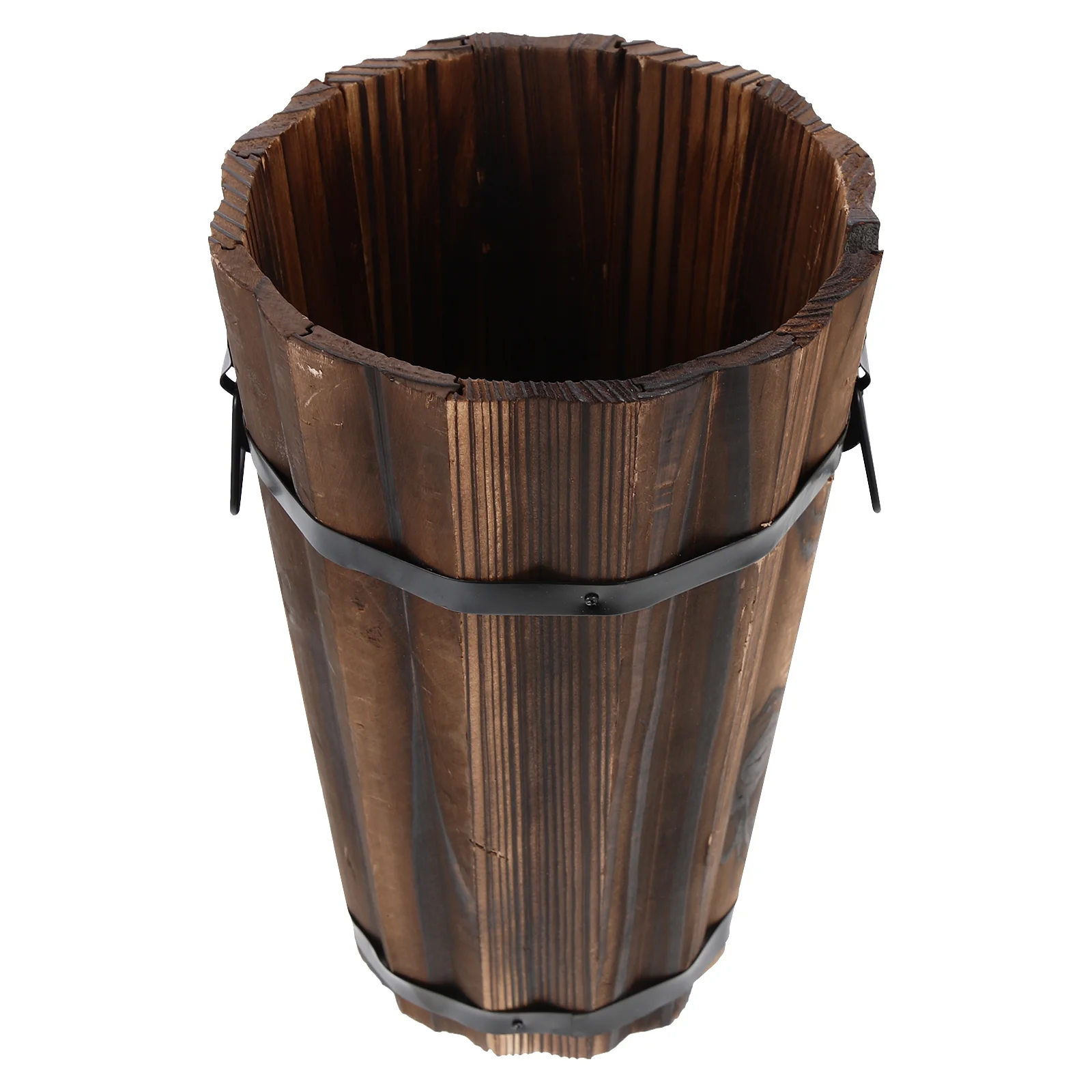 

Planter Flower Pot Wood Wooden Rustic Bucket Planters Succulent Pots Vintage Box Garden Flowerpot Vase Outdoor Farmhouse Whiskey