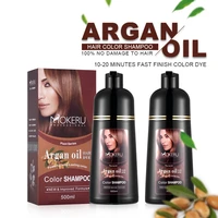 natural organic brown dye hair 500ml argan oil permanent hair coloring shampoo long lasting hair dye for women dye shampoo