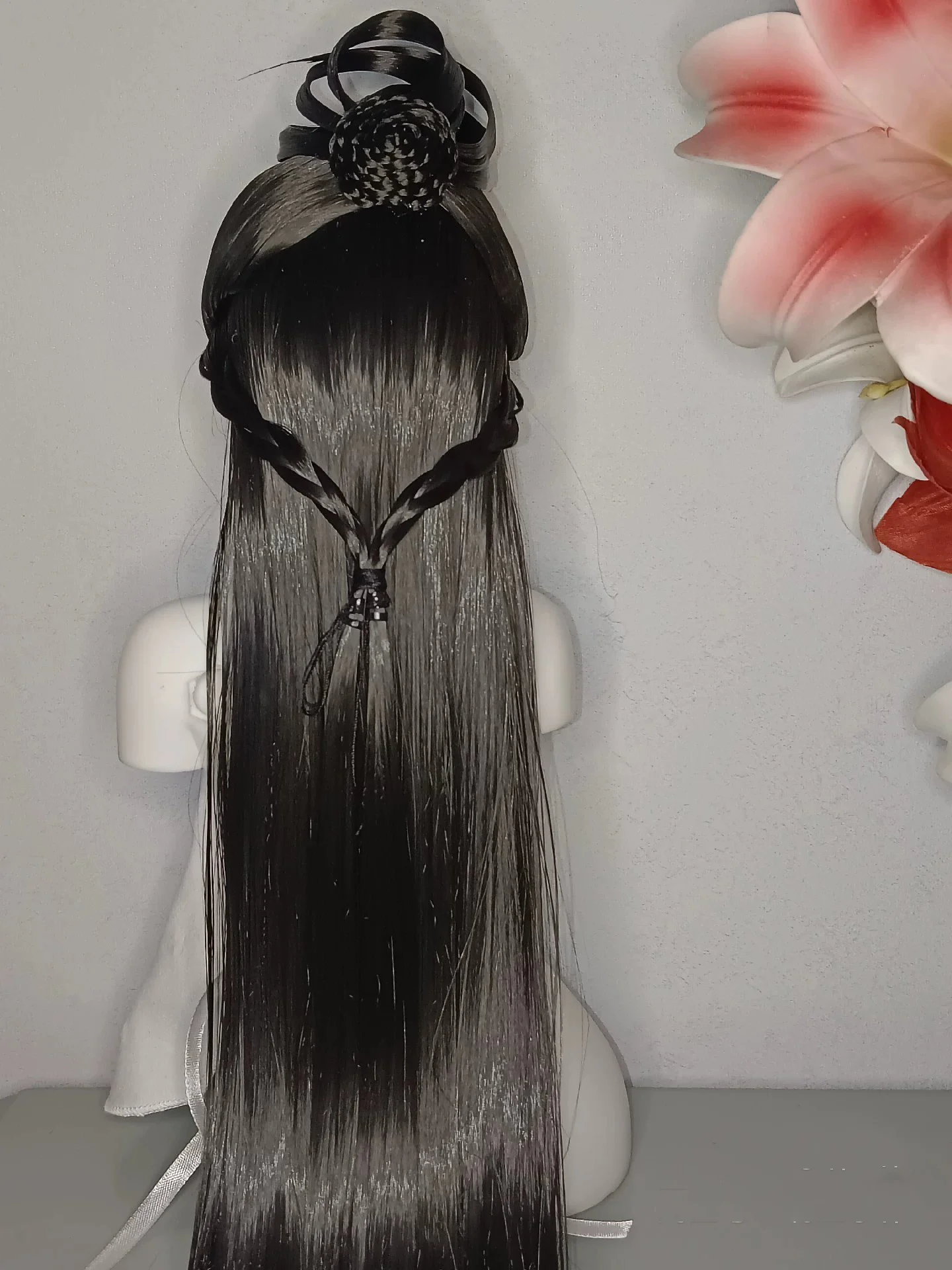 Фото Парики для кукол BJD 1/4 1/3, винтажный стиль, длинные волосы, для костюмов Ханьфу, парик феи для MSD SD13, аксессуары для кукол SSDF Uncle A1724 №4