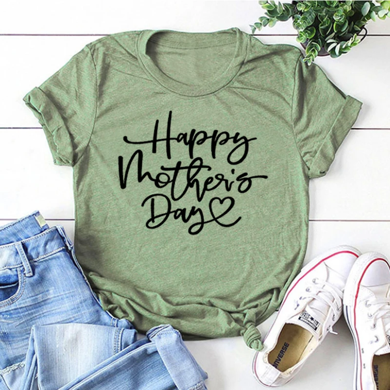 

Happy Mother's Day Shirt Mother T Shirts Summer Plus Size Mom Shirt Mom Life Tee Mothers Day Graphic Tees Men Summer XL