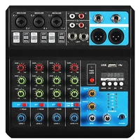 dj mixer console 5 channel usb record pc playback 48v phantom power aux paths plus effects processor usb dj mixer for live party