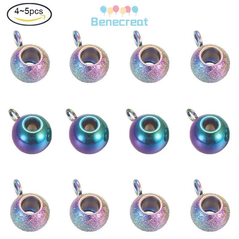 

Ion Plating(IP) 304 Stainless Steel Hanger Links Rondelle Rainbow Multi-color 9x4.5x6mm/11x6.5x8mm Hole 1.8mm