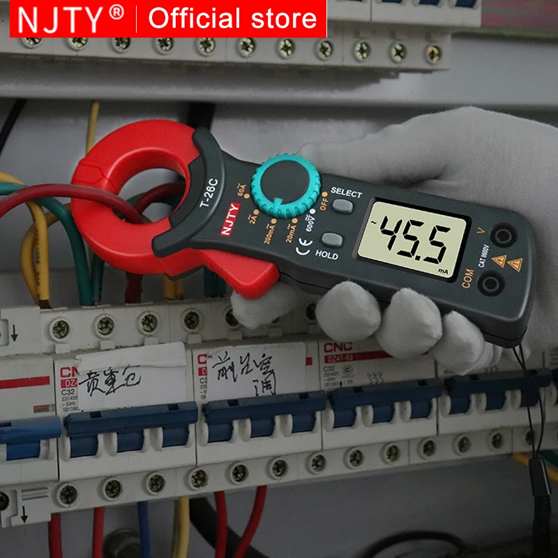 

NJTY Professional Leakage Current Tester T-26C Digital Clamp Meter Leaker Ammeter Voltmeter alicate amperímetro profissional