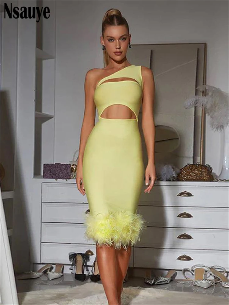 

Женское облегающее мини-платье на одно плечо, без рукавов