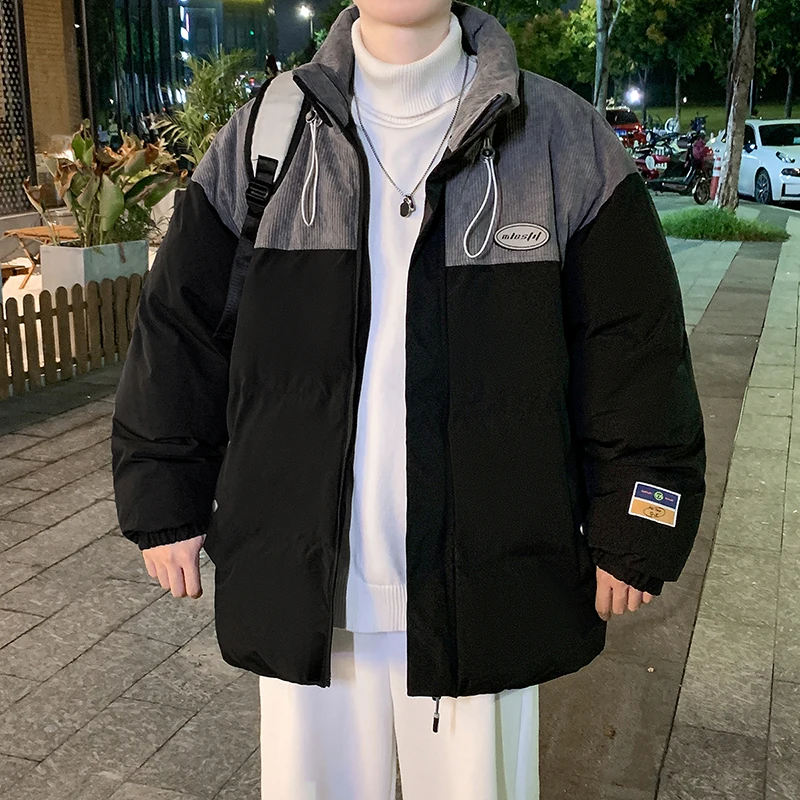 EOENKKY/Thickened Stand Collar Women Parkas Fashion Warm Winter New Coats Unisex Loose Casual Male Cotton Padded Jackets