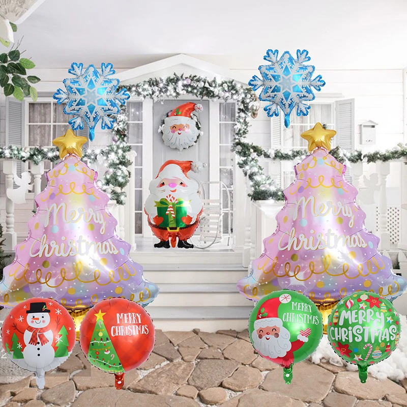 

Рождественские фольгированные воздушные шары, шары Санта-Клаус, снеговик, воздушные шары, Рождественский олень, пингвин, шары, рождественск...