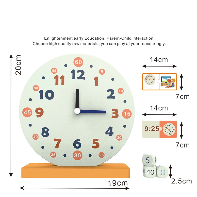 

Children's Multi-function Clock Cognition Teaching Aid Early Learning Montessori Toys Mathematics Know Clocks And Time Education