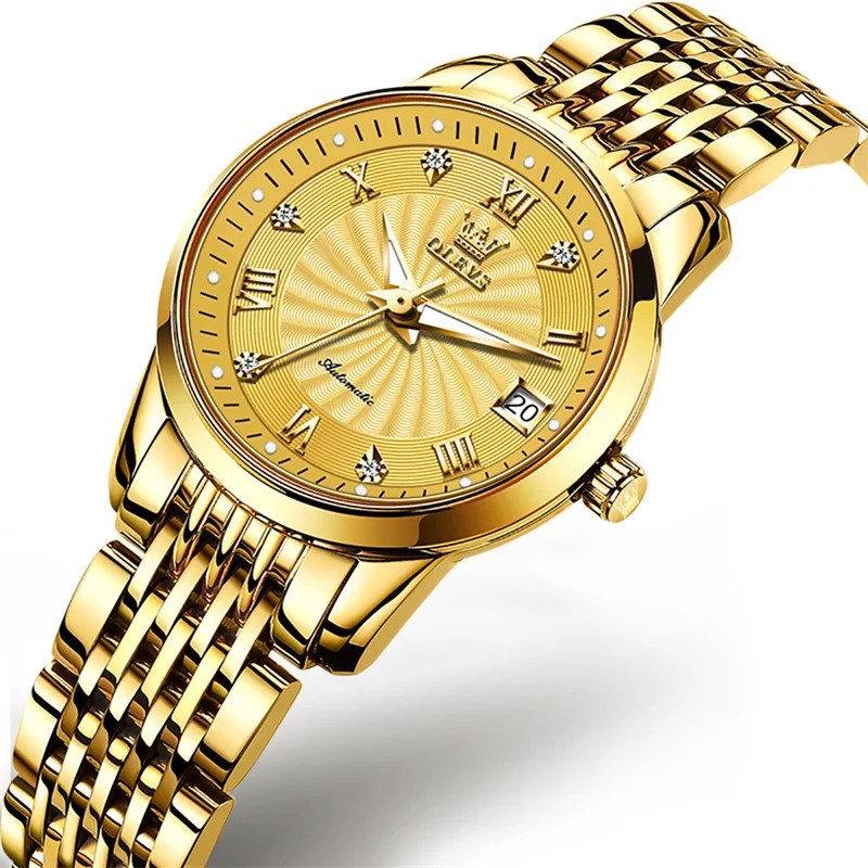 OLEVS деловые автоматические женские наручные часы оригинальные роскошные для