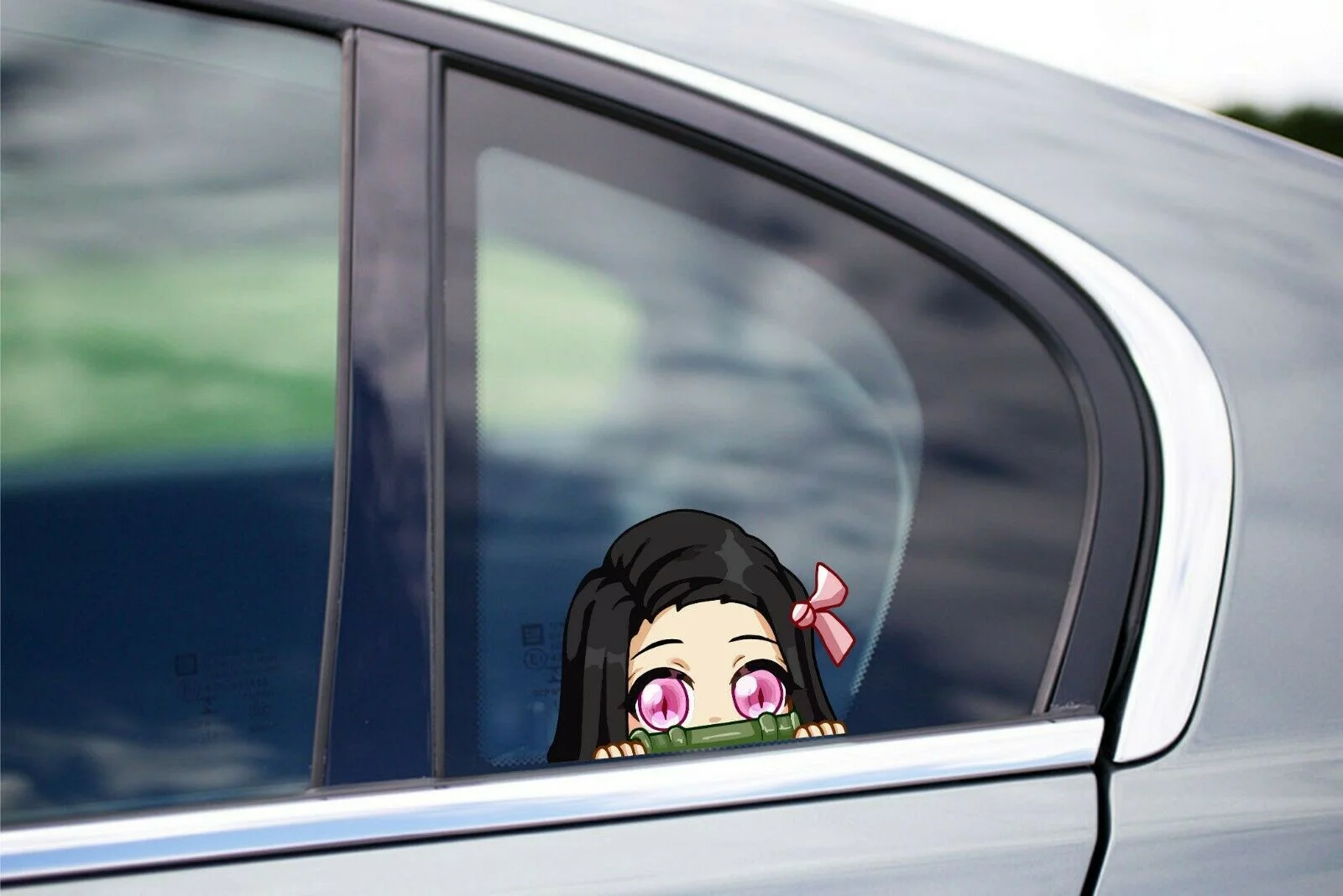 

For 1Pair/2Pcs Nezuko Peeker Peeking Window Vinyl Decal Sexy Anime girl Sticker Demon Slayer