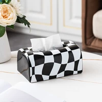 modern living room desktop tissue case leather tissue box household toilet paper storage box dining table napkin holder gift