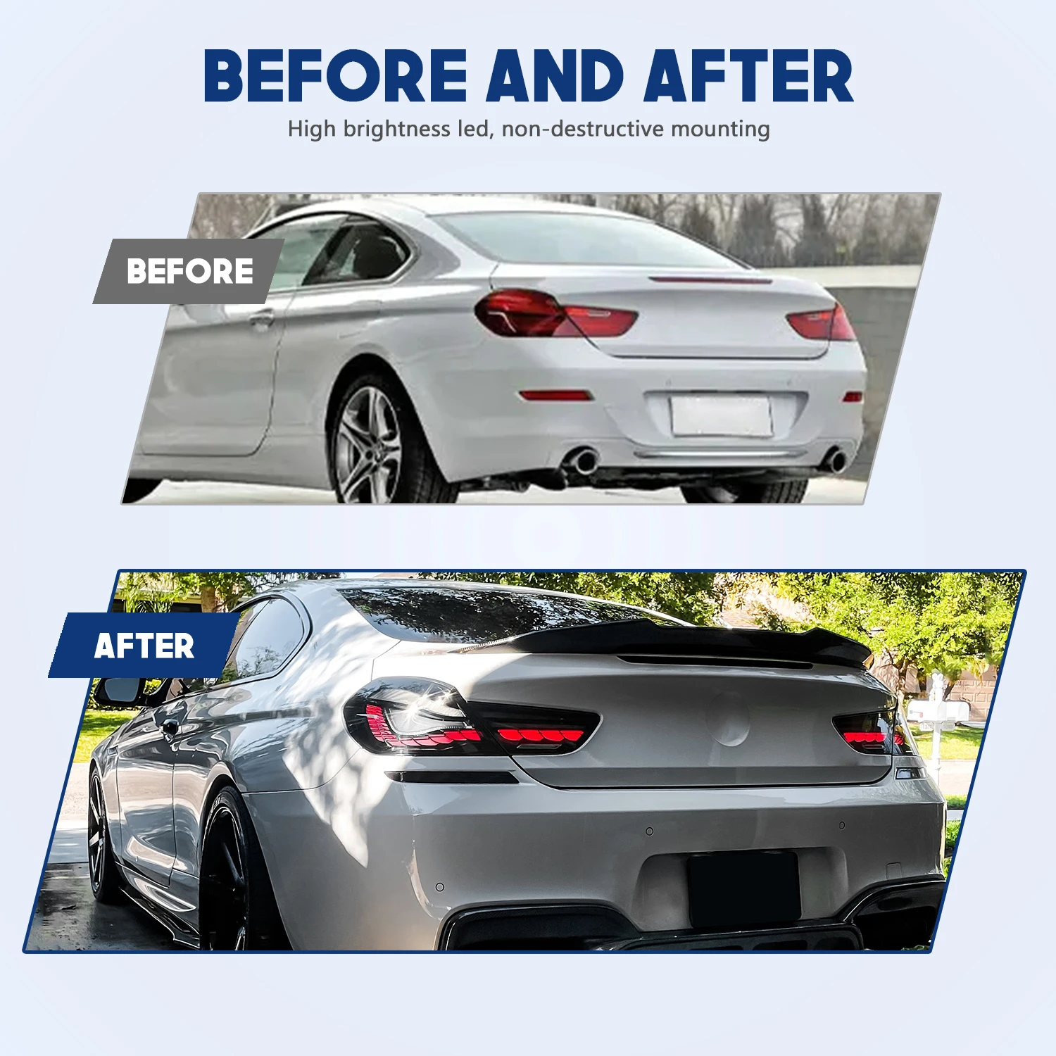 Задние фары HCMOTIONZ светодиодный для EMW 6 серии 2010-2017 автомобильные задние в сборе F12