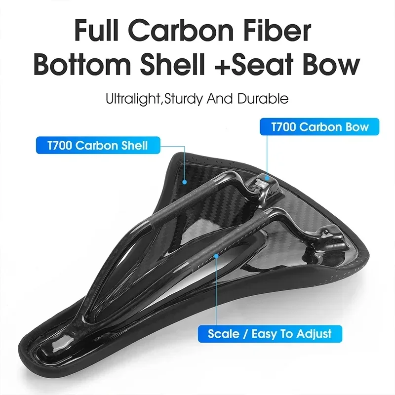 WEST BIKING Сверхлегкое T700 карбоновое скоростное седло для шоссейного велосипеда