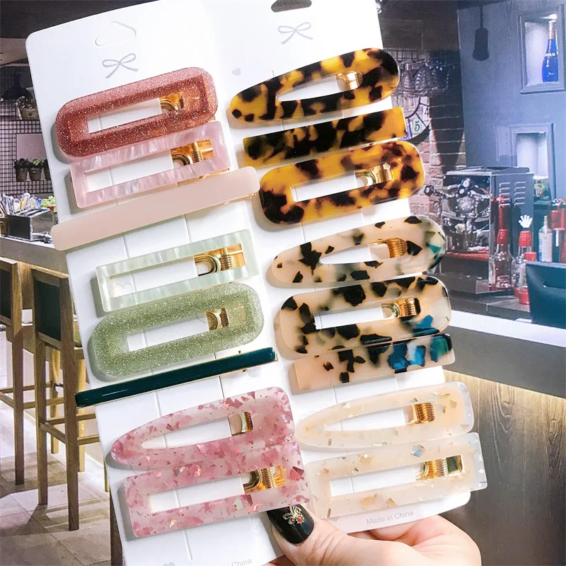 Женские заколки для волос из ацетата 3 шт