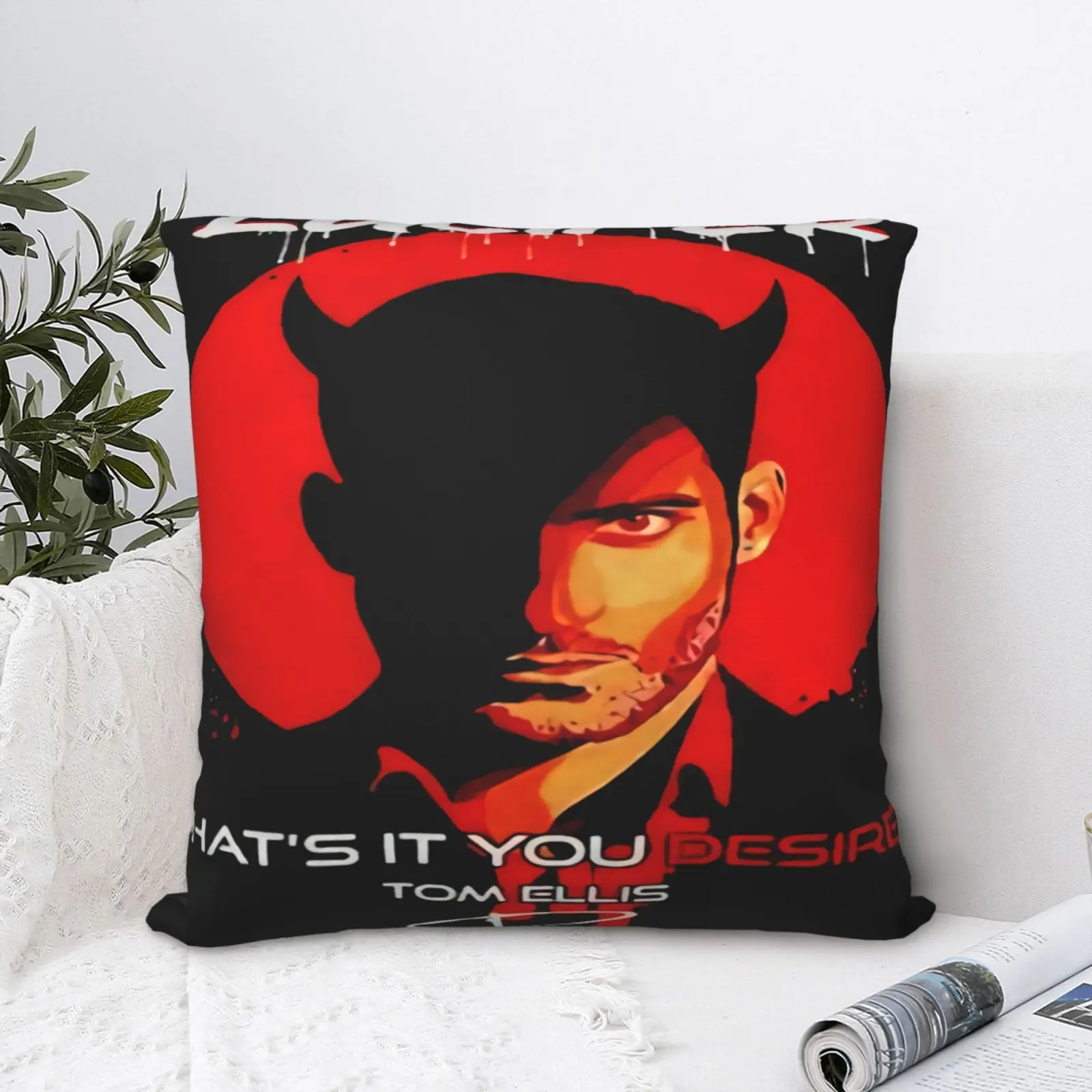 

Lucifer Whats It You Desire Tom Pillow Case Pillow Case White Pillow Cover Personalized Summer Pillows Decor Home Anime Pillow