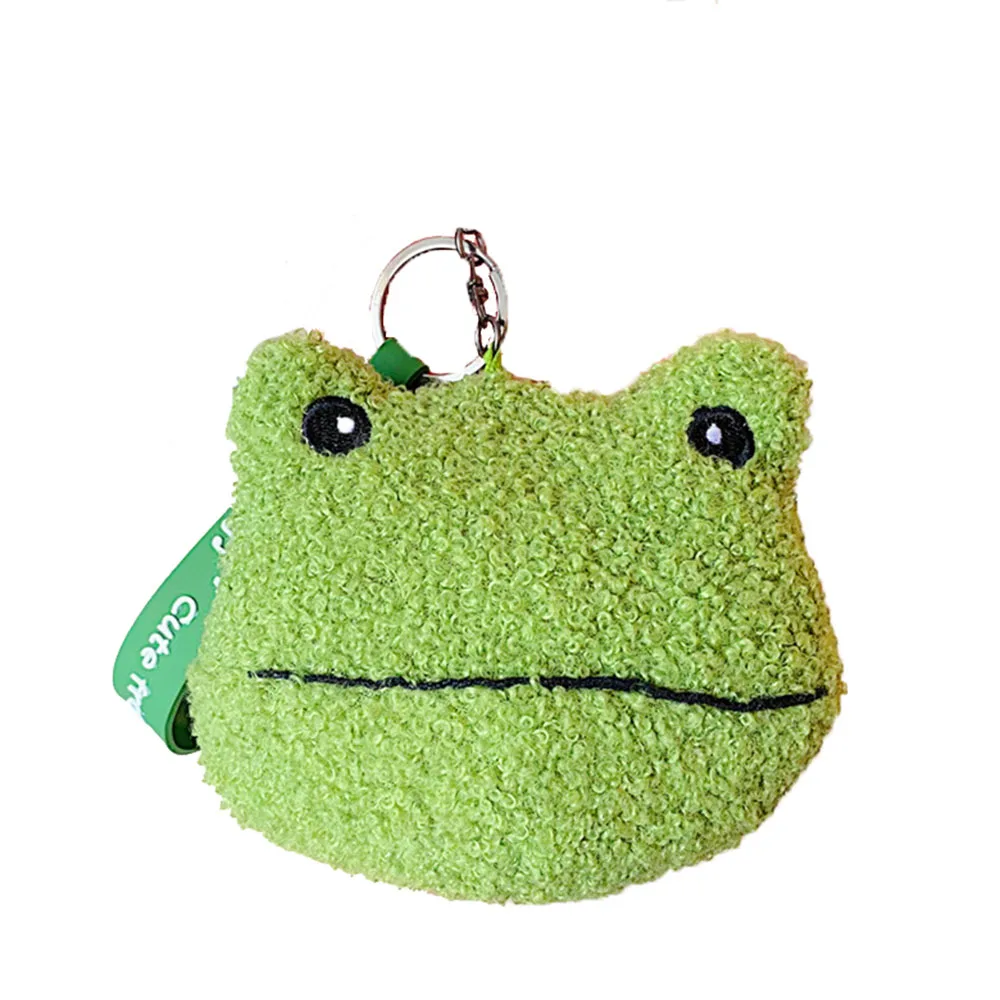 

New Cartoon Green Color Plush Frog Doll Doll Buckle Creative Cute Frog Bag Key Chain Pendant Jewelry Gift