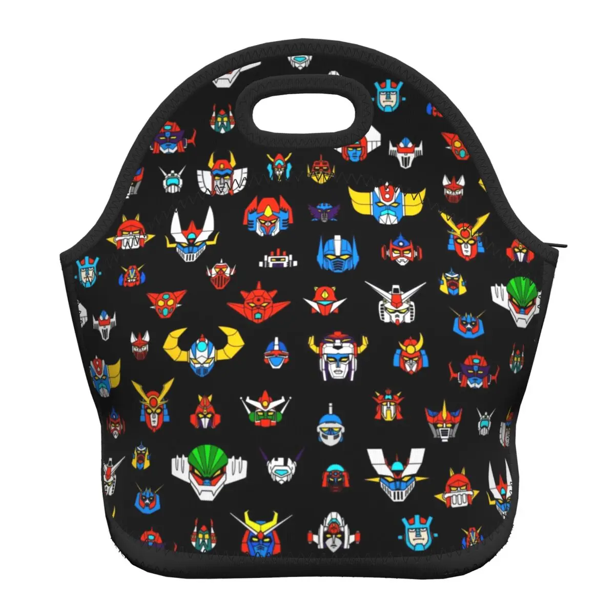 

Ufo Robot Logo Portable Neoprene Lunch Box Goldorak Grendizer Mazinger Z Cooler Thermal Food Insulated Lunch Bag Kids School