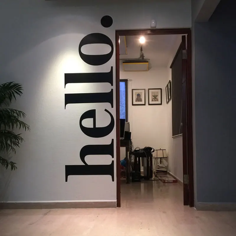 

Настенная наклейка ROWNOCEAN "Hello", цитаты, винил