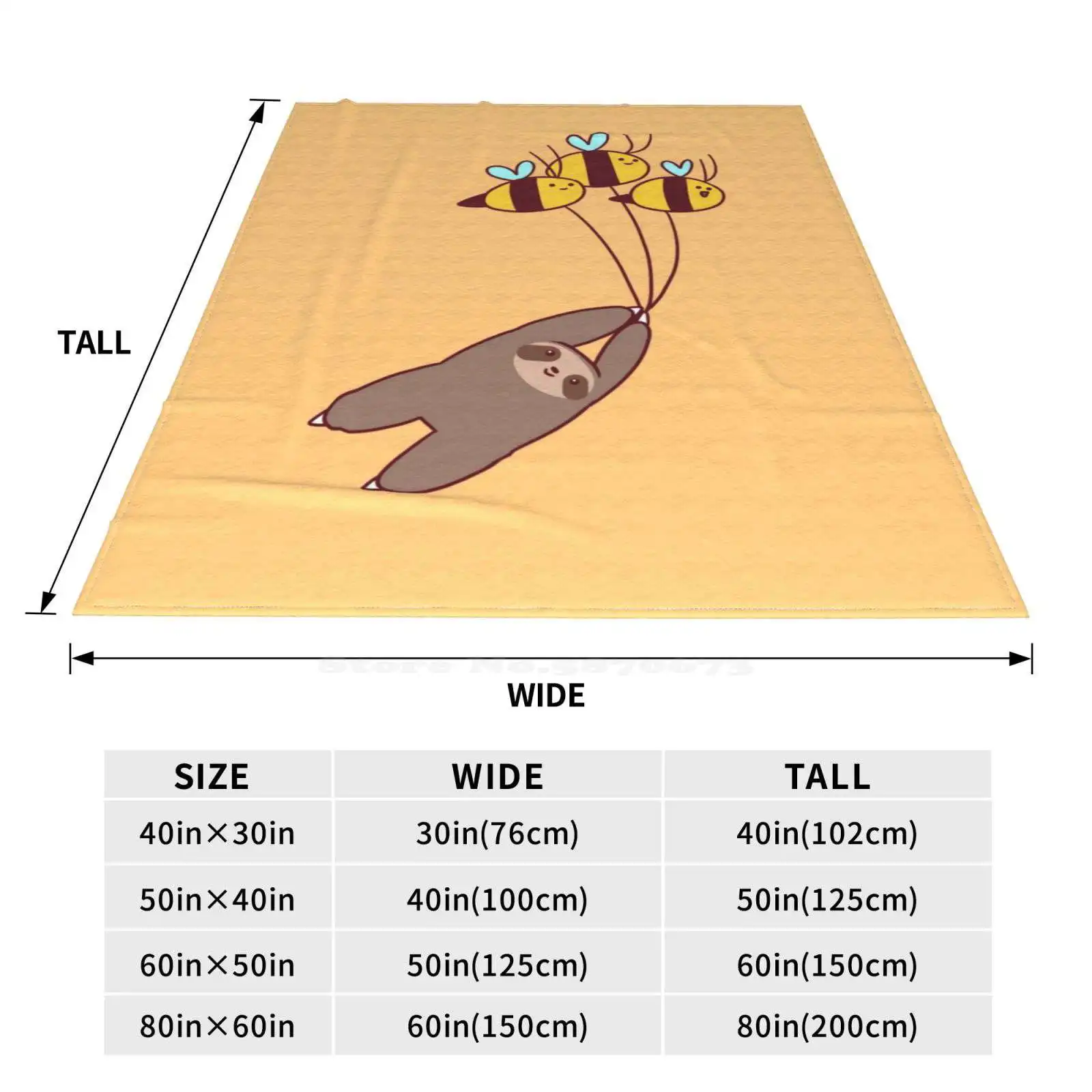 Ленивец и шмели трендовый стиль забавное модное мягкое покрывало мраморные