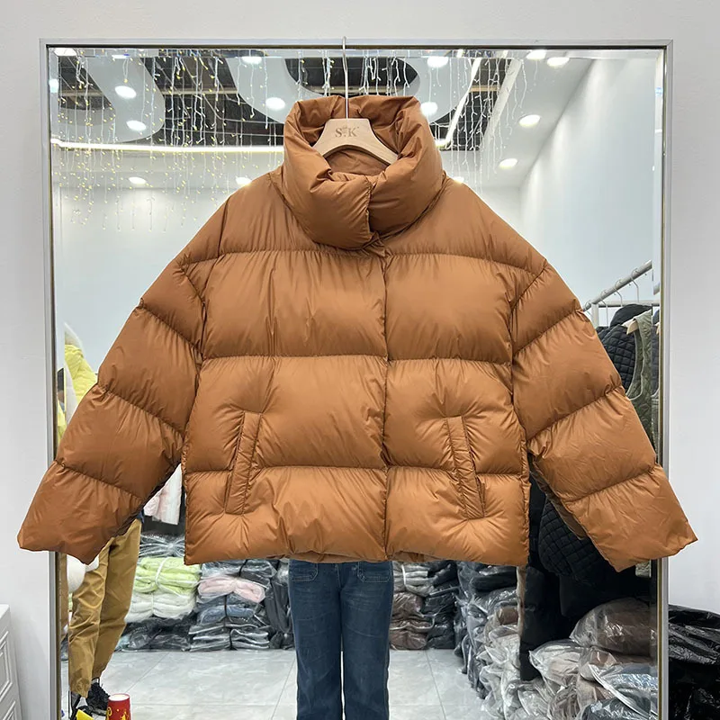 Oversized Duck down Filling coats Long Down Jackets  Winter Fashion Cocoon Bread style Down Coats Female Thick Warm Parkas