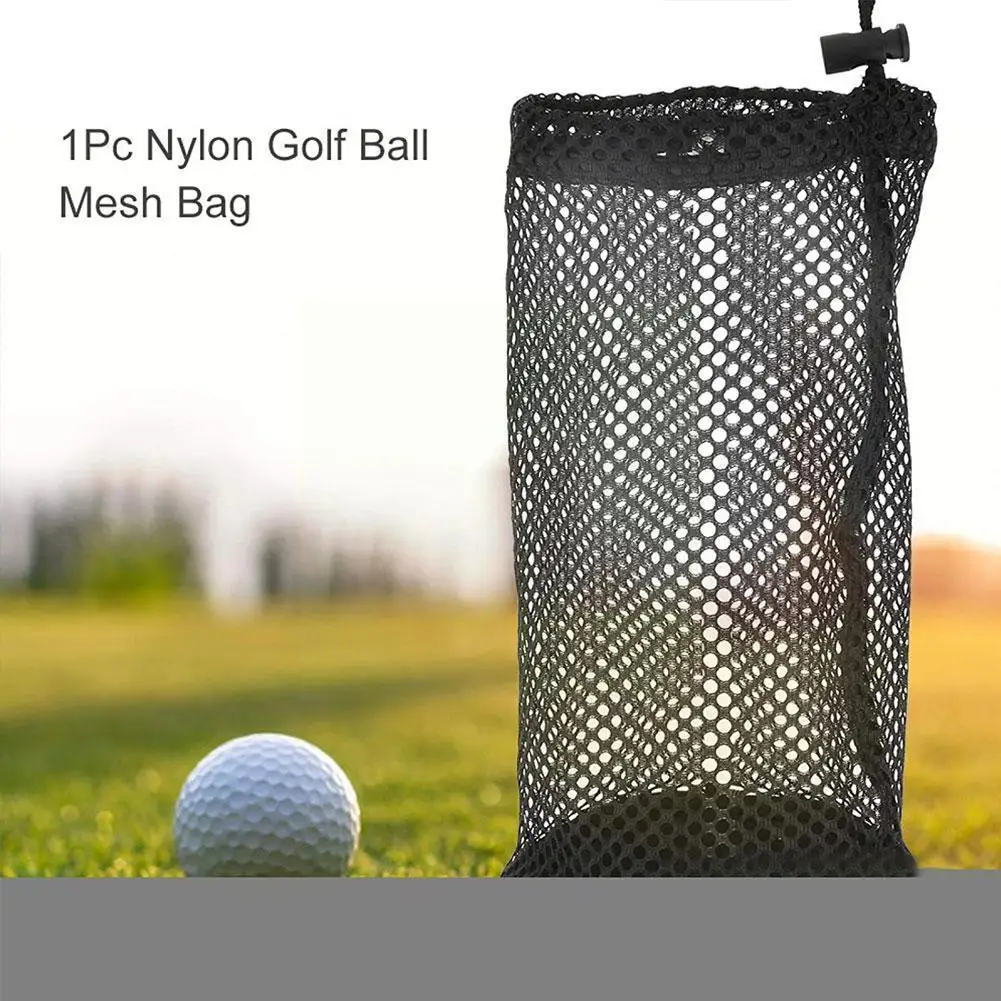 

Durable Nylon Mesh Bag Pouch Golf Tennis Ball Storage Carrying Holder S8o7