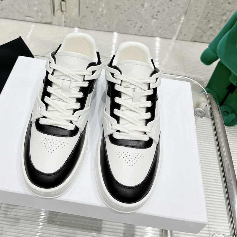 

Высококачественные модные женские кроссовки из воловьей кожи, женская обувь на платформе с толстой подошвой, белые, черные