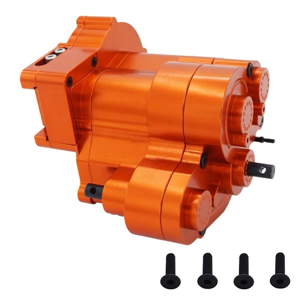 

Металлическая 2-скоростная коробка передач со стальной шестерней для AXIAL SCX6 AXI05000 1/6 обновленные детали для радиоуправляемого гусеничного автомобиля оранжевого цвета