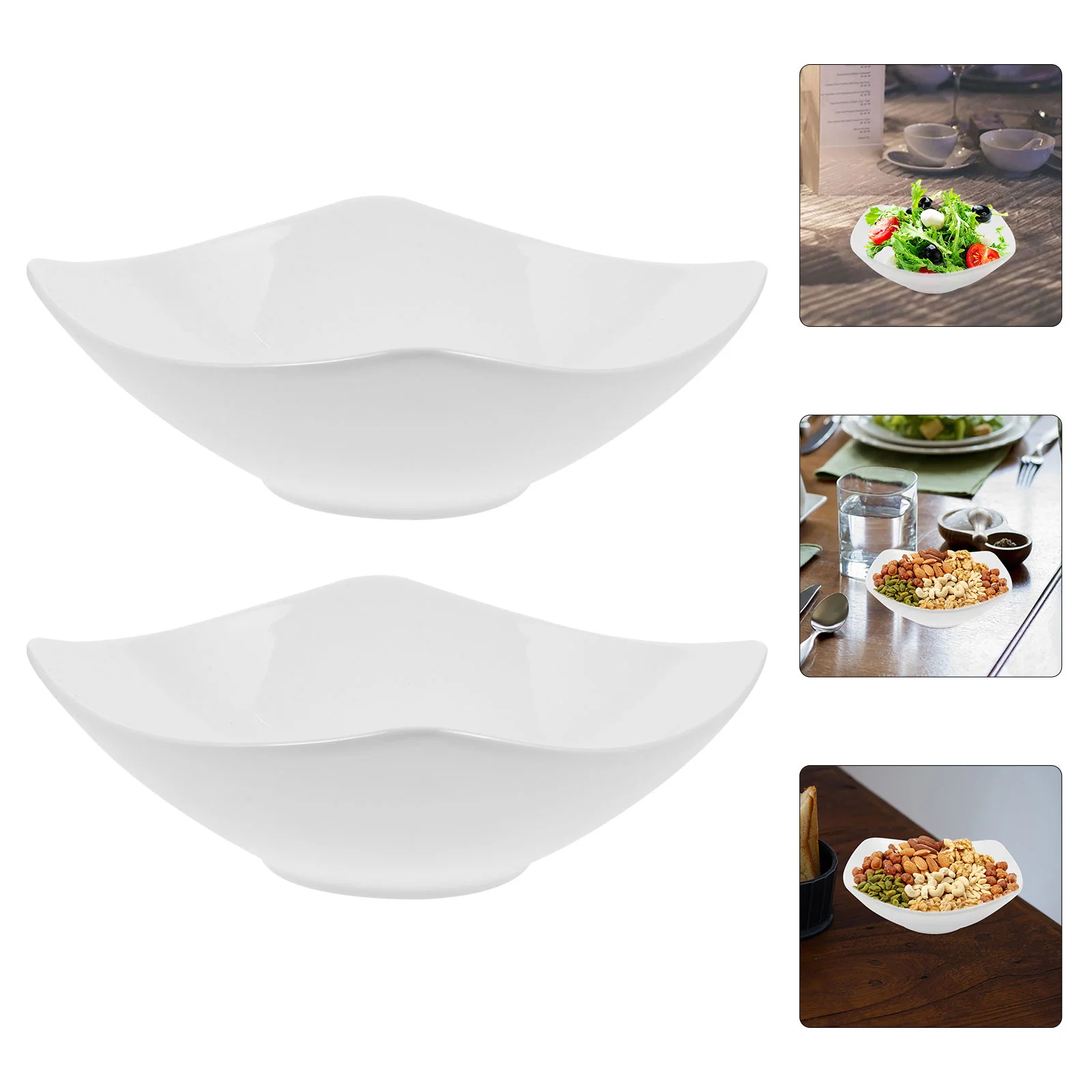 

2 Pcs Fruit Bowl Counter Organizer Food Serving Tray Decorate Ceramic Salad Ceramics Dish Large Dinner Plate