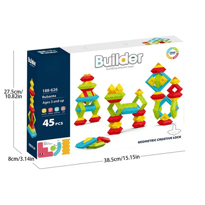 Пирамида строительные блоки | Дошкольные игрушки Строительные для детей STEM