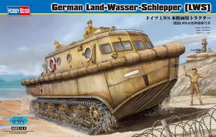 Фото Hobbyboss 82430 Масштабная модель 1/35: Амфибийный трактор LWS (ранняя версия), пластиковый конструктор для сборки №2
