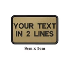 8x5 см хаки фон Вышивка имя под заказ нашивка полосы значок утюгом или велкрос нашивки