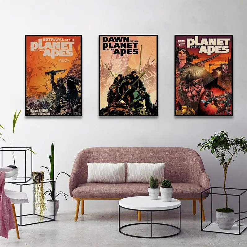 

Disney Rise Of The Planet Of The Apes Movie Posters Wall Art Retro Posters For Home Decor Art Wall Stickers