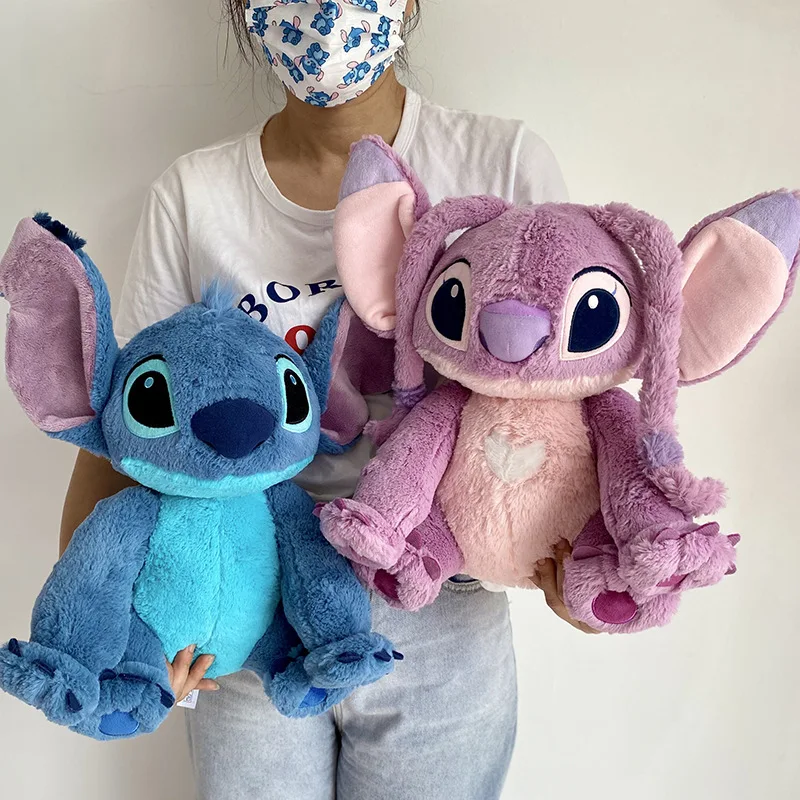 

45cm Disney Lilo & Stitch Stuffed Plush Doll Toy Cartoon Animal Stitch/angel Plush Doll Couple Child Christmas Birthday Gift