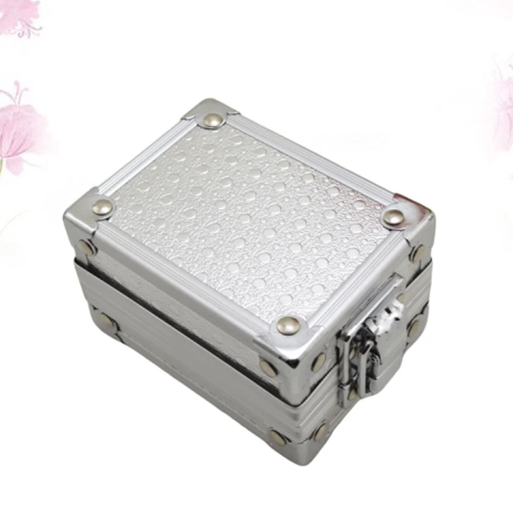 

Aluminum Watch Container Box with Lock Watch Storage Silver Case