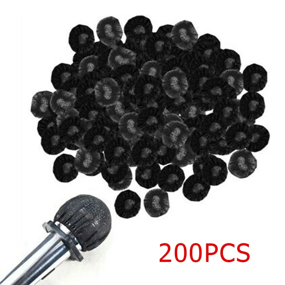 200Pcs Disposable Sanitary Non-woven Microphone Windscreen Mic Cover For Schools Companies Karaoke Events Concerts enlarge