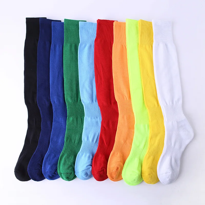 Men's Stockings Outdoor Solid Color Football Socks Padded Towel Bottom Outdoor Sports Socks