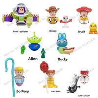 wm6060 disney movies toy story buzz lightyear woody jessie anime bricks mini action toy figures assemble blocks for kids gifts