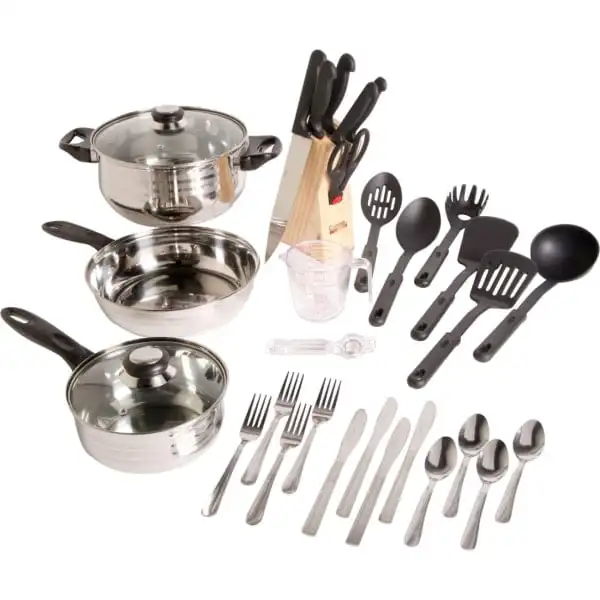 

Cookware - Dutch Oven, Saucepan, Frying Pan, Fork, Knife, Spoon, Serving Spoon, Slotted Spoon, Turner, Slotted Turner, Ladle, ..