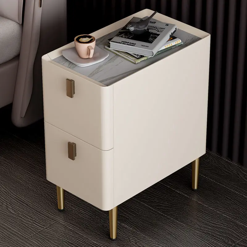 

Ночная тумбочка в скандинавском стиле, Роскошный мини-прикроватный шкаф, простой современный узкий дизайнерский шкаф из массива дерева и и...