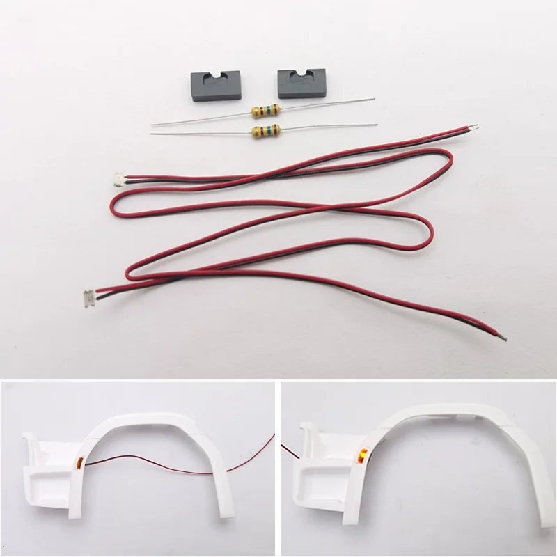 

1 Pair LED Front Wheel Eyebrow Light Lamp Holder for 1/14 Tamiya RC Truck Trailer Tipper Scania 770S 56368 Car Diy Parts