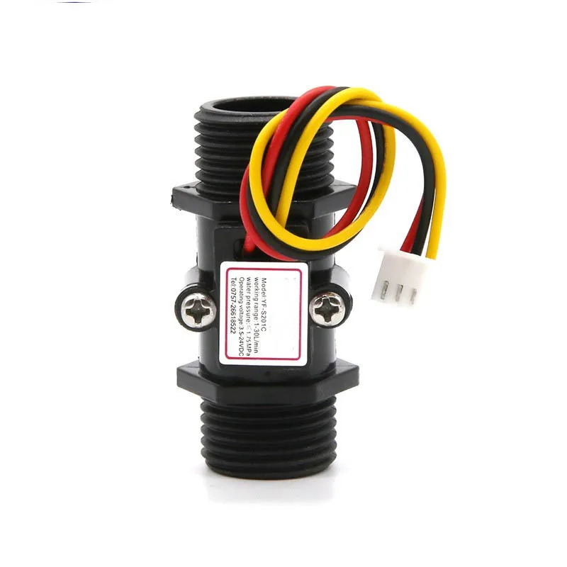 

G1/2" Water Flow Sensor Switch Fluid Flow Meter Water Control Transparent Enclosure DC 5-15V Use For Water Heaters