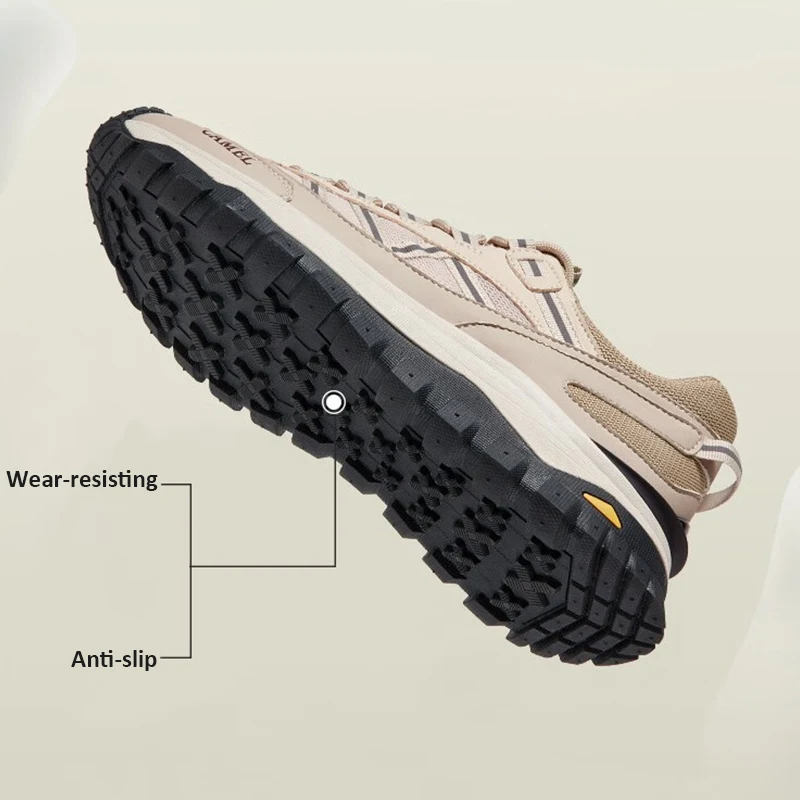 GOLDEN CAMEL Outdoor Hiking Shoes 3M Reflective Thick Bottom Cushioning Sneaker Urban Mesh Running Shoes for Men 2023 Spring New