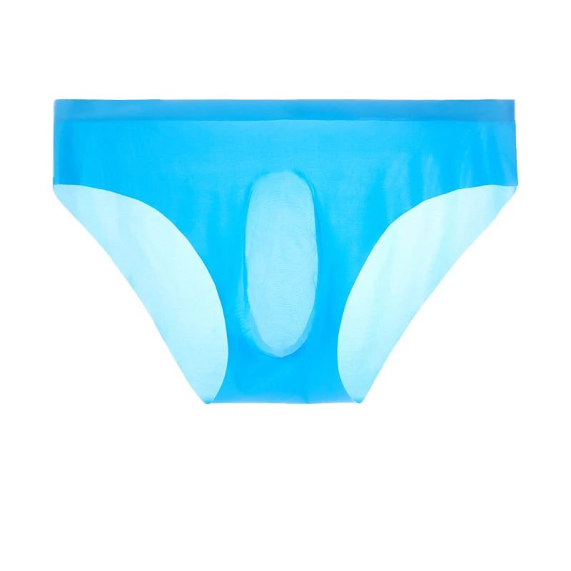 2023 New Men's Triangle Underwear Ice Silk Traceless Underwear Men's Summer Sexy Breathable Mid Rise Underwear Solid L-3XL