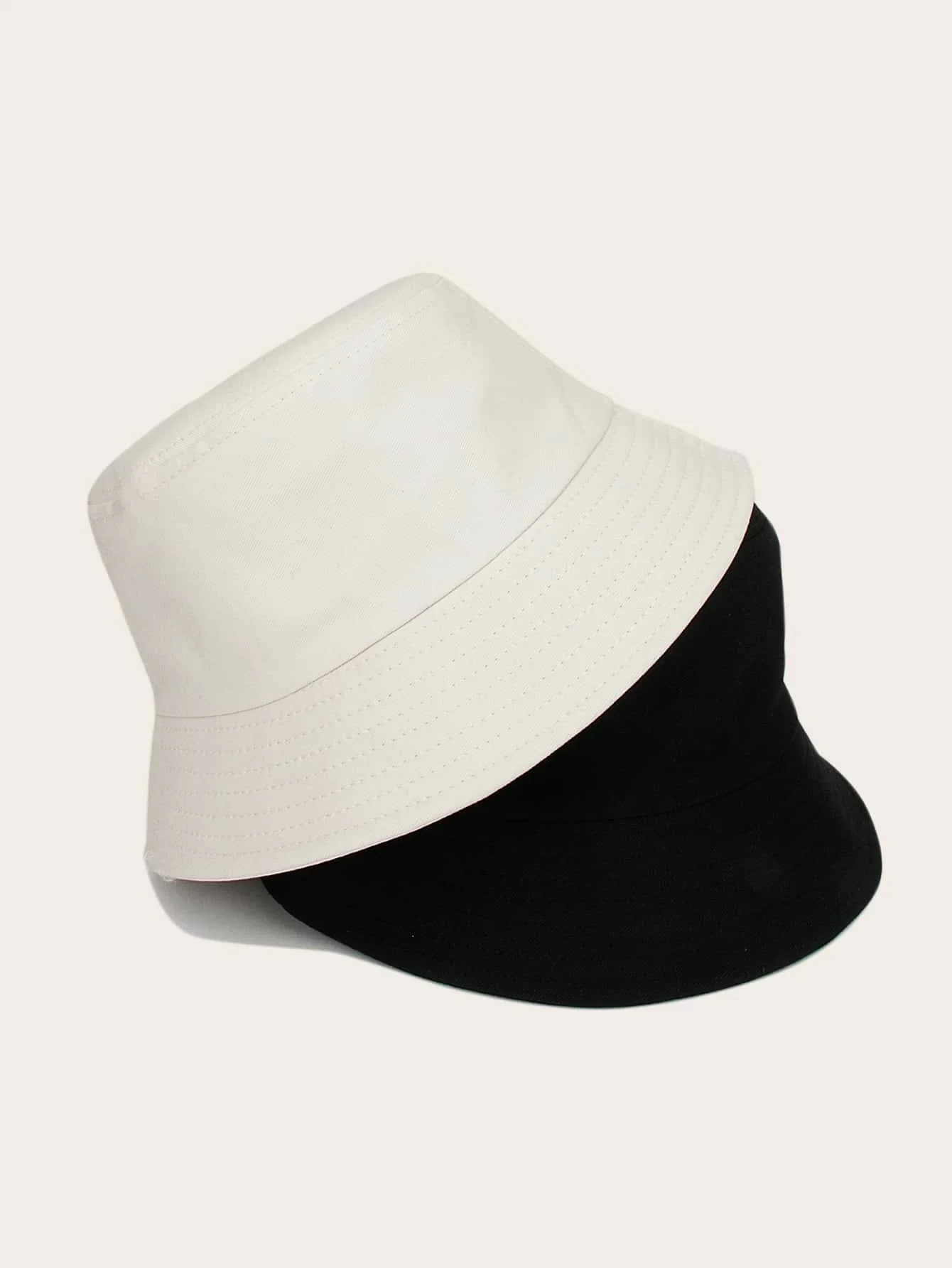 

2pcs Men Simple Bucket Hat