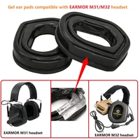 gel ear pads compatible with earmor opsmen electronic shooting earmuffs m31 m32 tactical headsets hunting airsoft headphone
