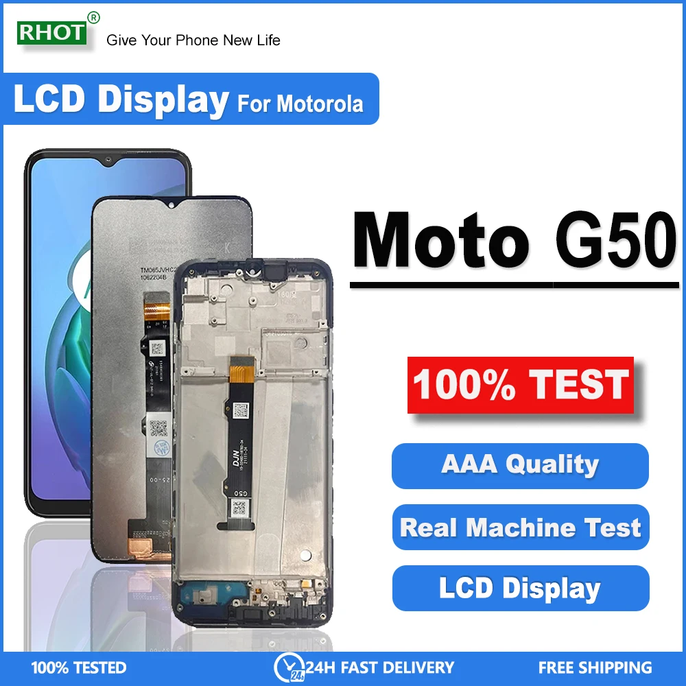 6 50 &quot100% протестированный ЖК-дисплей для Motorala Moto G50 с цифровым преобразователем