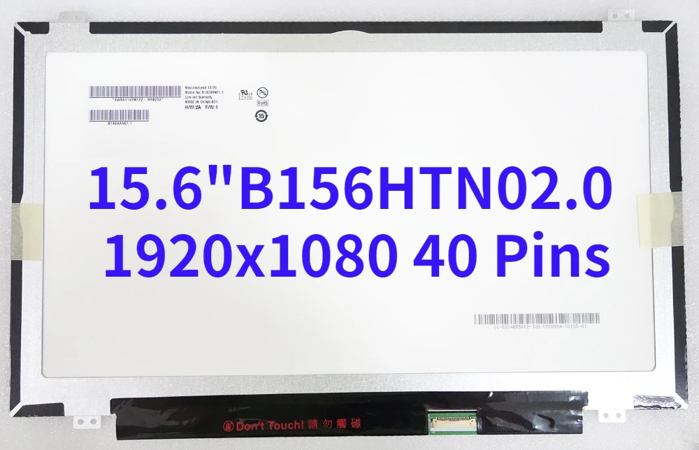 

Сменный матовый светодиодный ЖК-экран B156HTN02.0 15,6 дюйма, FHD 1920x1080, 40 контактов