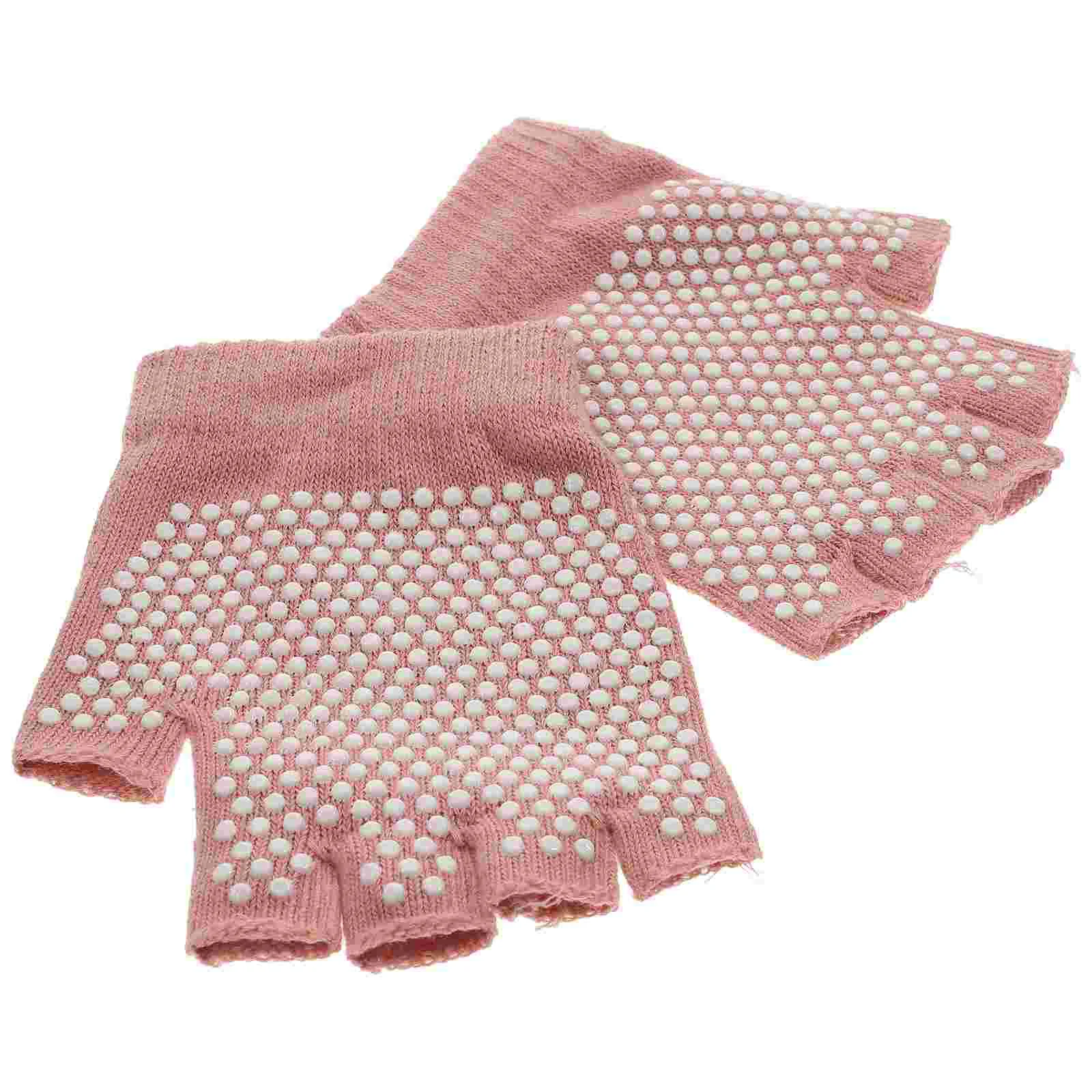 1 пара нескользящих вязаных перчаток с половиной пальца аксессуары для йоги