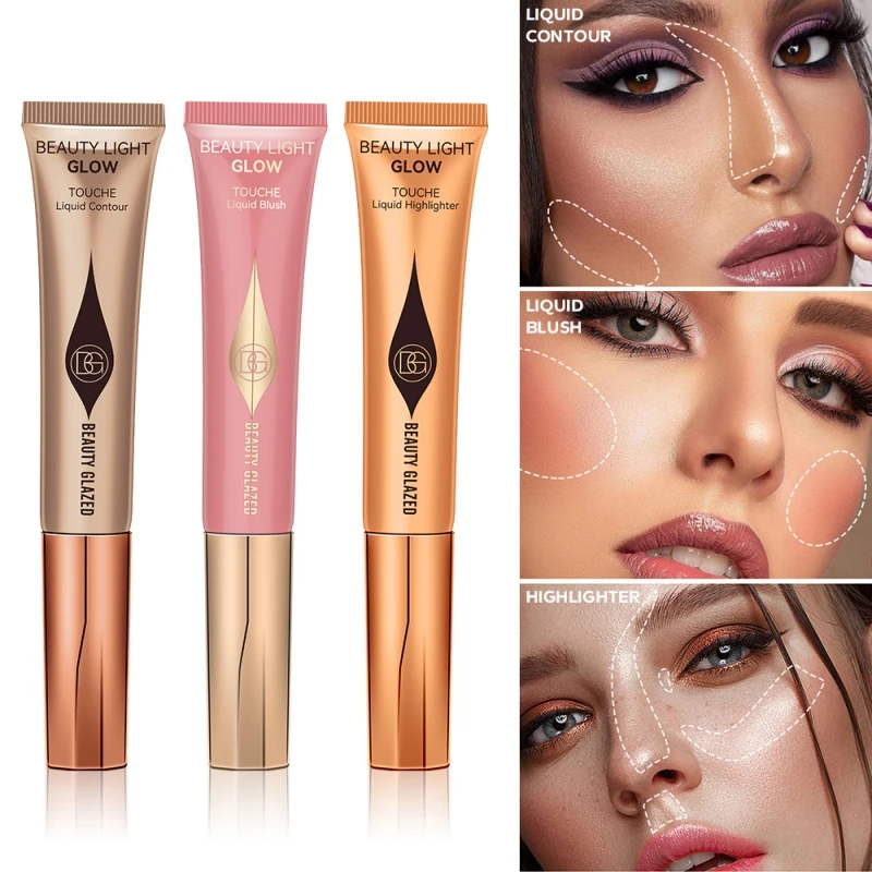 S Beauty Health Bronzers Wand Contour With Cushion Head Blush Pink Matte Diamond Maquiagem 15ml