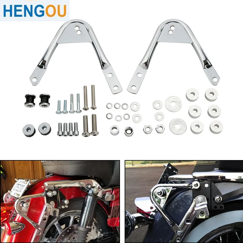 

Motorcycle Sissy Bar & Tour Pack Rack Hardware Docking Kit For Harley Touring Road King Road Glide Electra Glide FLHT 1997-2008